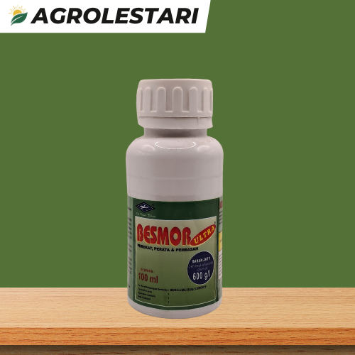 BESMOR (100 ML) perekat, pembasah, dan perata larutan semprot pestisida dan pupuk bahan aktif sama d