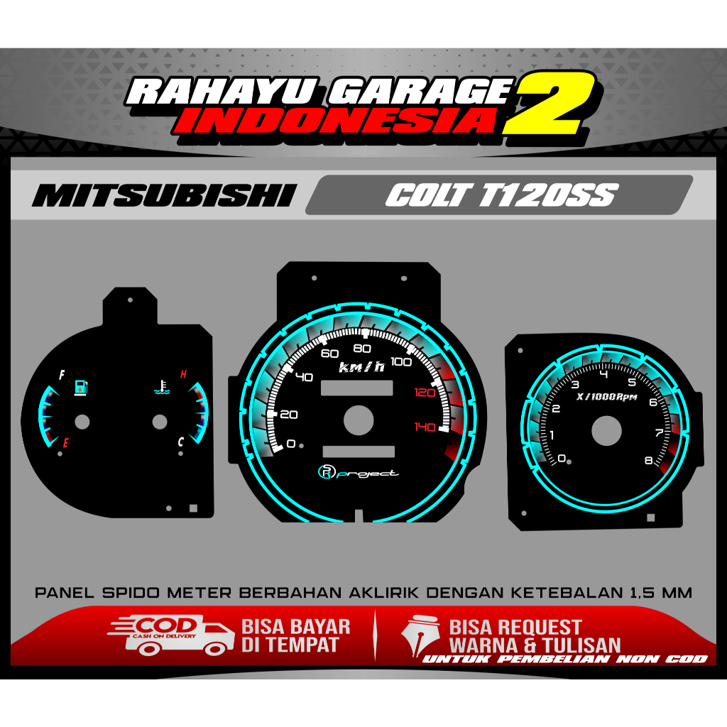 PAPAN SPEEDOMETER CUSTOM MITSUBISHI T120SS
