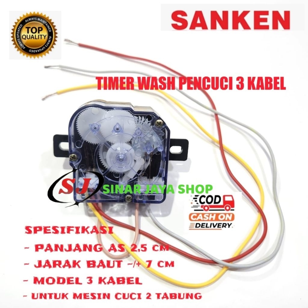 Timer Wash Mesin Cuci SANKEN 2 Tabung 3 Kabel / Timer Wash Mesin Cuci SANKEN