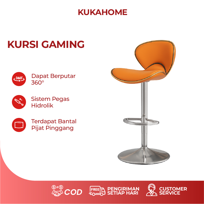 KUKA HOME - Kursi Bar Kursi Cafe Kursi Bar Elegan Kursi Stainless Kursi Bar Aesthetic Kursi Salon