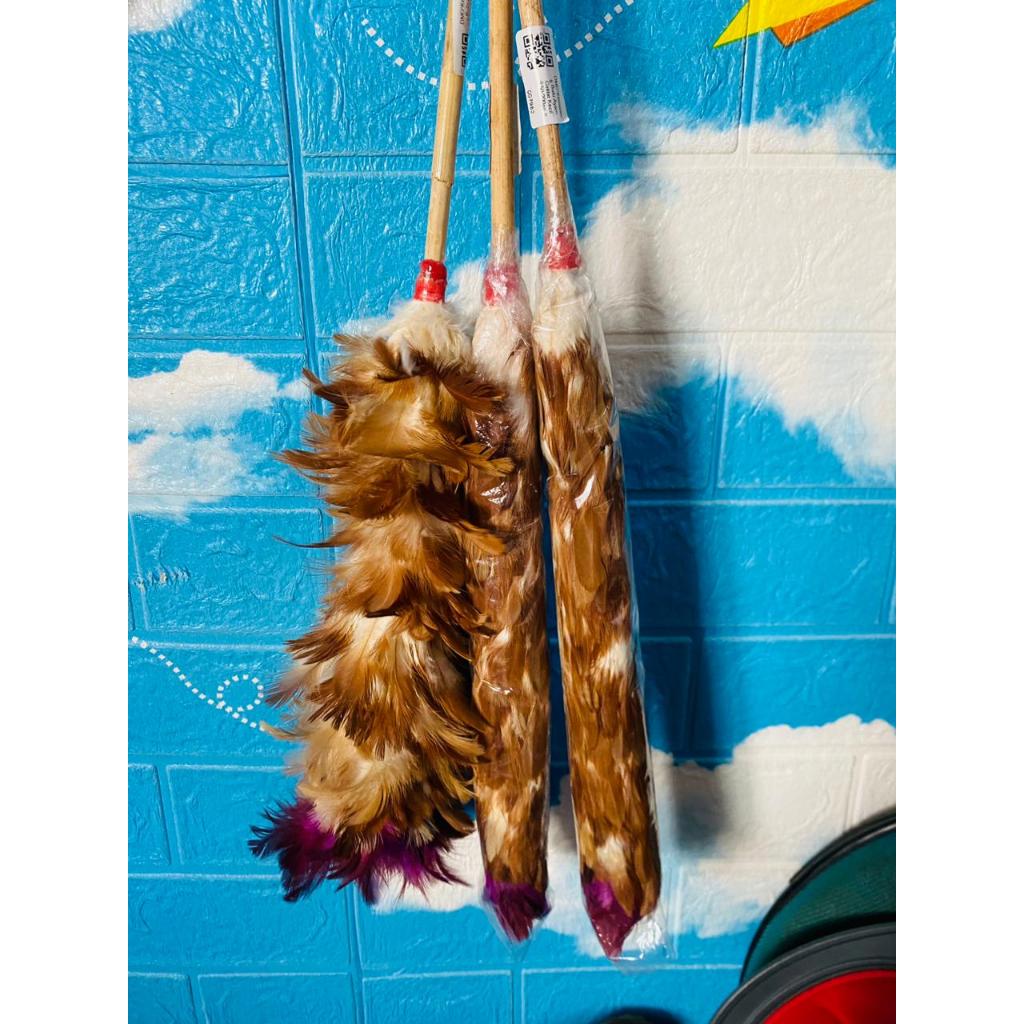 Kemoceng Bulu Ayam Coklat Kecil