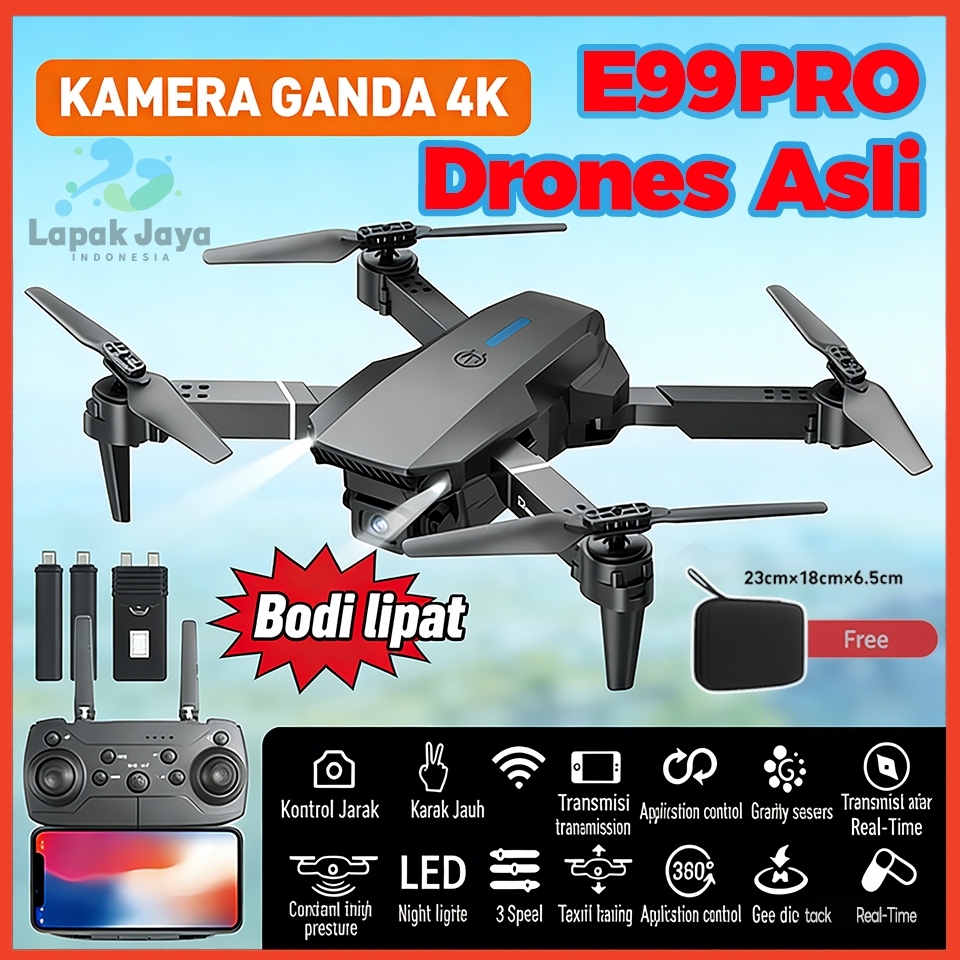 E99 Pro Drone/E88 Pro Drone Anti Tabrak Drone Mini Dengan Kamera HD Drone Smart Drone E88 Pro 4K/E99