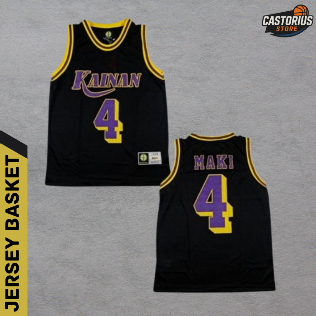 Baju Jersey Basket Slamdunk Series Shinichi Maki Kainan Hitam #4