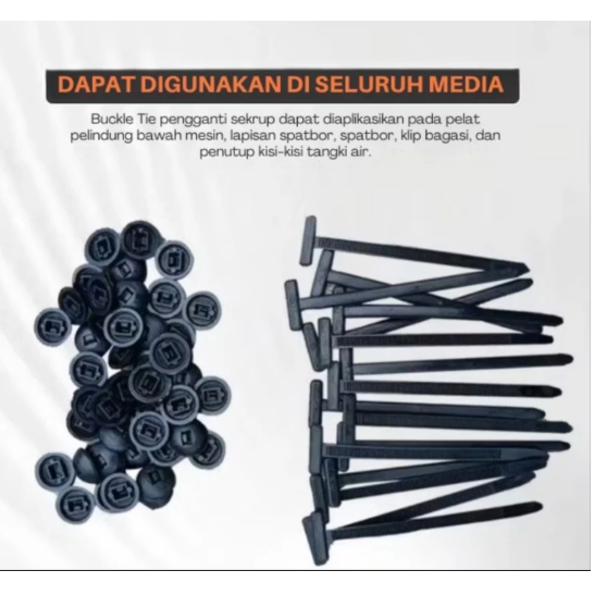 Tali Pengikat Mobil & Motor/Pengikat Kabel Serbaguna Pengunci Otomatis Pengikat Kabel Nilon / Pengik