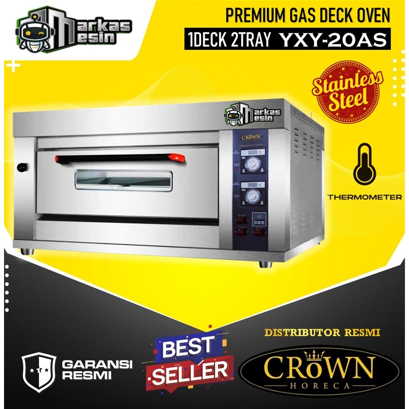 Gas Oven Deck CROWN YXY-20AS 1 Deck 2 Tray YXY-40AS 2 Deck 4 Tray FULL STAINLESS STEEL FREE LOYANG