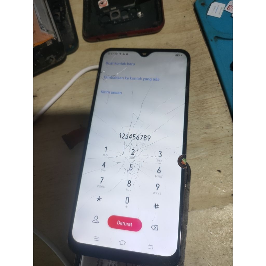 Lcd Vivo Y12/Y17 normal copotan original nempel frame