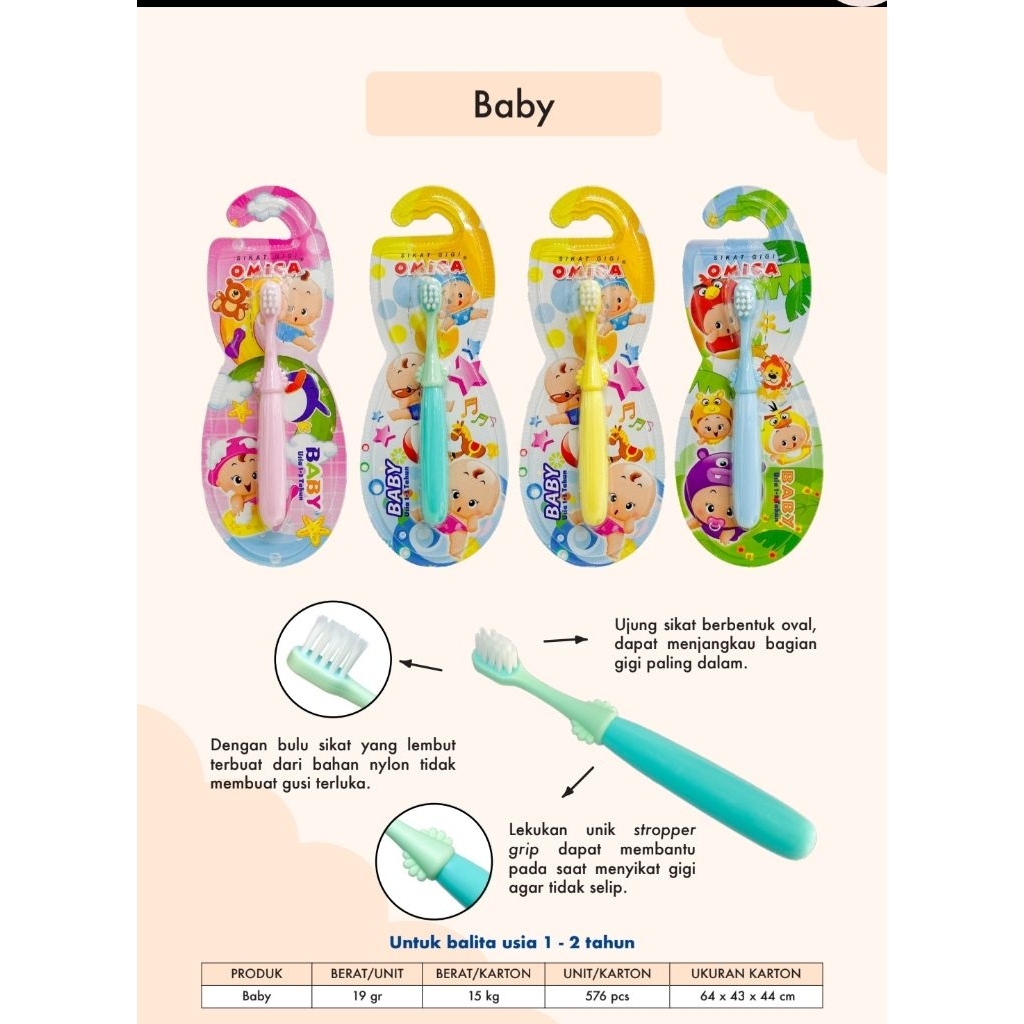 Sikat Gigi Anak Omica Baby