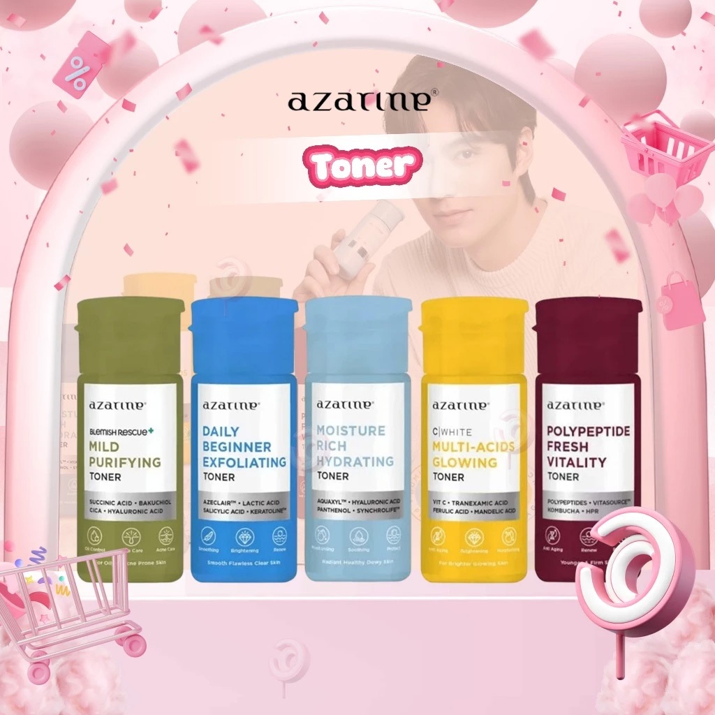 AZARINE - TONER ( 90 ml ) - Toner Sejuta Umat For All Skin Types Mild Purifying / Daily Beginner Exf