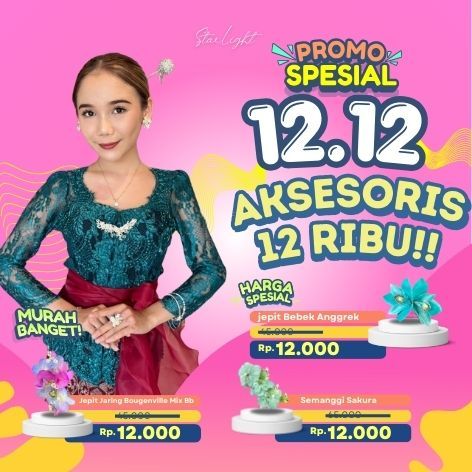 STARLIGHT BALI - Aksesoris Bunga Special 12.12 / SEMANGGI / JEPIT JARING / JEPIT BEBEK / Semanggi Ba