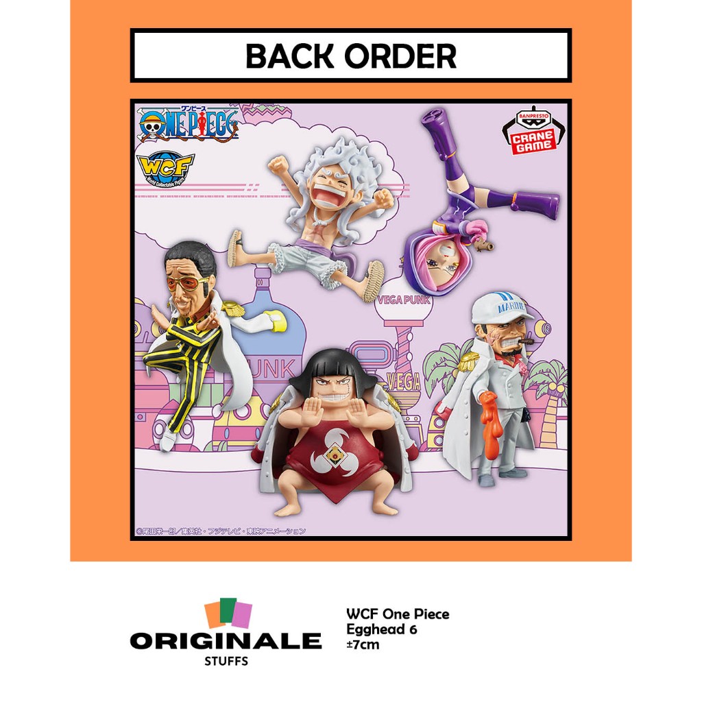 WCF One Piece Egghead 6 Figure Japver Original (Kizaru Sentomaru Luffy Akainu Bonney)