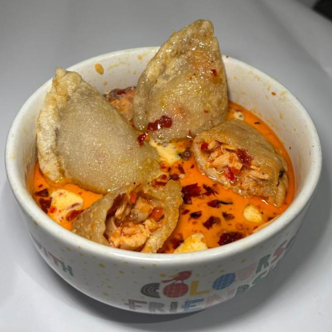 Cireng khas bandung kuah creamy Isi Ayam Suwir Pedas Cireng Frozen Cemilan Cireng  Gurih Renyah