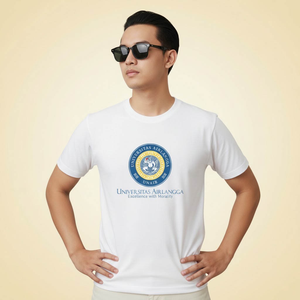 Kaos T-Shirt Premium UNAIR Universitas Airlangga Cotton cloth short sleeve and  long sleeve