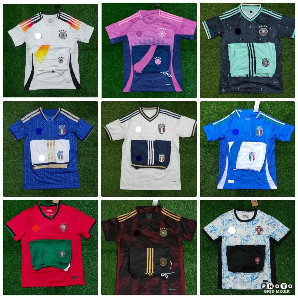 1 STEL ITALY ITALI JERMAN PORTUGAL HOME AWAY  JERSEY CELANA BAJU BOLA PIALA EROPA DUNIA 2024 2026 GR