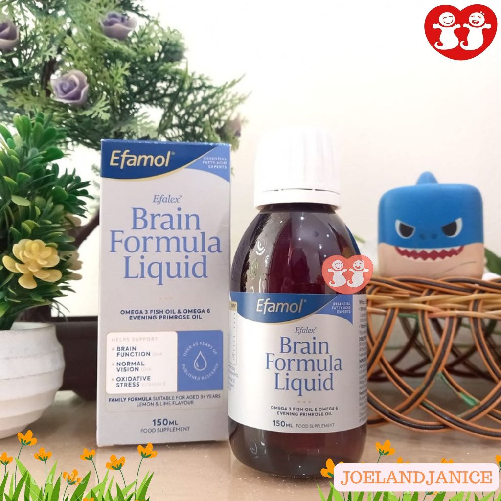 Efamol Efalex Brain Formula Liquid 150 Ml - Vitamin Otak dan Mata untuk Anak dengan Omega 3 & 6, Men