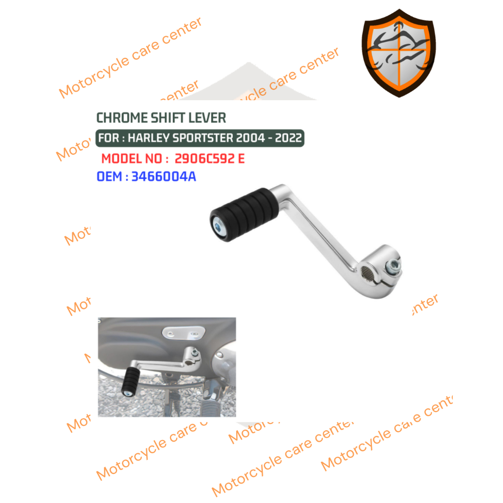 SHIFTER LEVER PEDAL HARLEY SPORTSTER 2004-2022 CHROME 2906C592 E OEM 3466004A