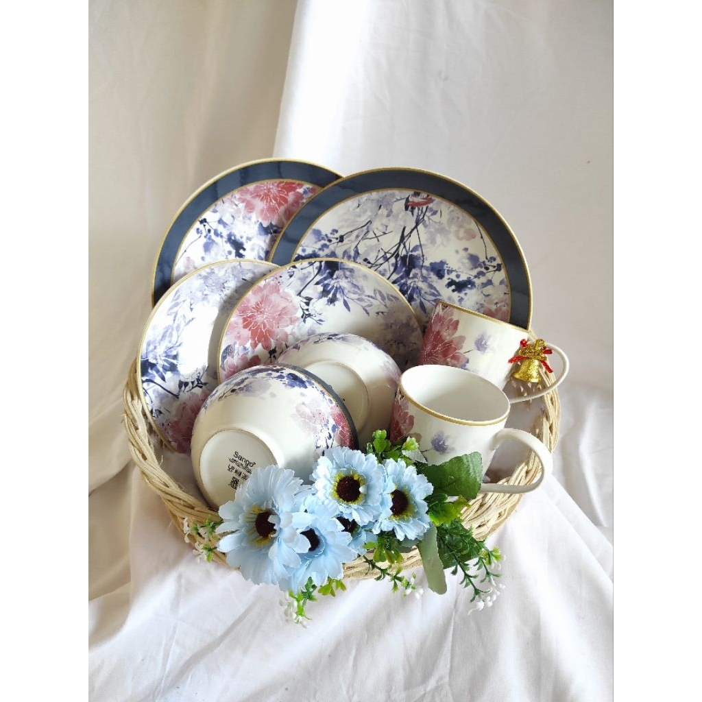 SET HAMPERS PIRING KERAMIK | PIRING CANTIK | SET HAMPERS NIKAHAN | SET HAMPERS ULTAH