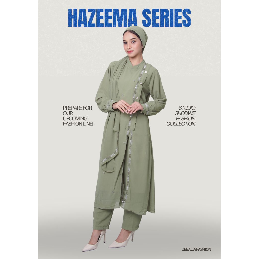 HAZEEMA series gamis muslimah terbaru by Omaida Fashion Busana muslimah 2026