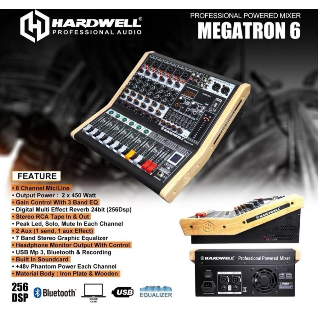 POWER MIXER 6 CHANNEL ORIGINAL HARDWELL MEGATRON 6