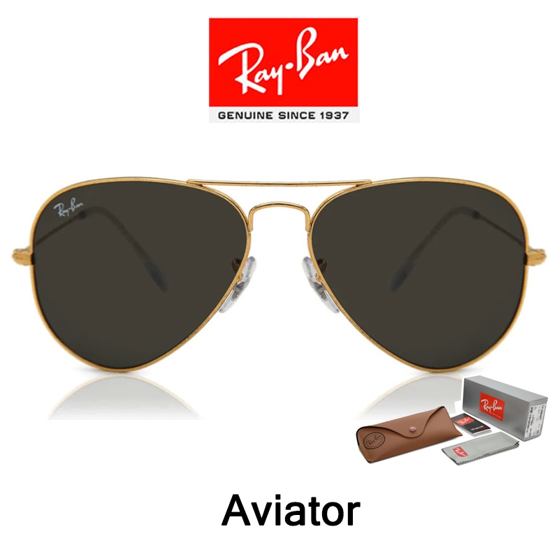 Kacamata Hitam RAY-BAN Aviator Large Metal | RB3025 | Global Fitting | Sunglasses | 58mm Gold Black 
