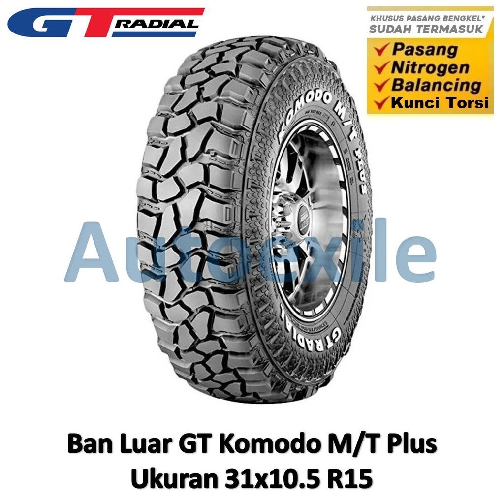 Ban Luar GT 31x10.50 R15 Savero Komodo MT Plus Tubeless 31x10.5 Ring 15 Mobil SUV 4x4 Offroad Bisa P