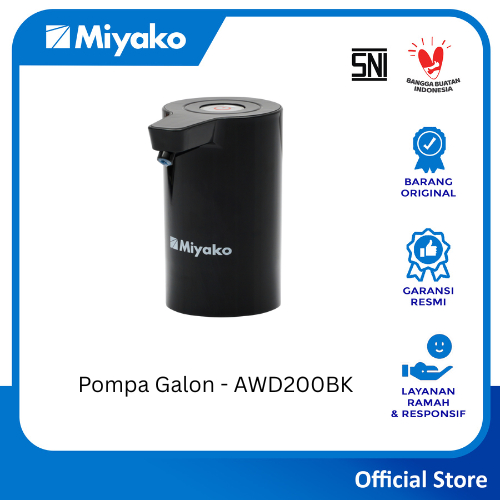 Pompa Galon Miyako AWD200BK Water Pump Galon Air Black 4W -  Hitam