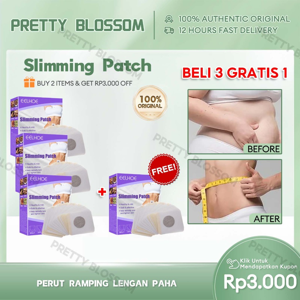 [Beli 3 gratis 1] EELHOE Koyo Pelangsing Perut Slimming Patch 30pcs 100% Original Slim Patch Slimmin