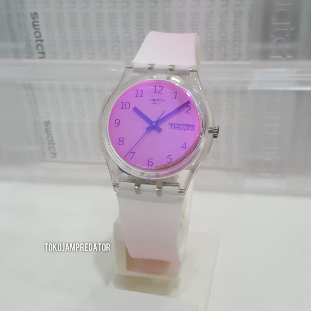 JAM TANGAN SWATCH GE719 ULTRAFUSHIA ORIGINAL