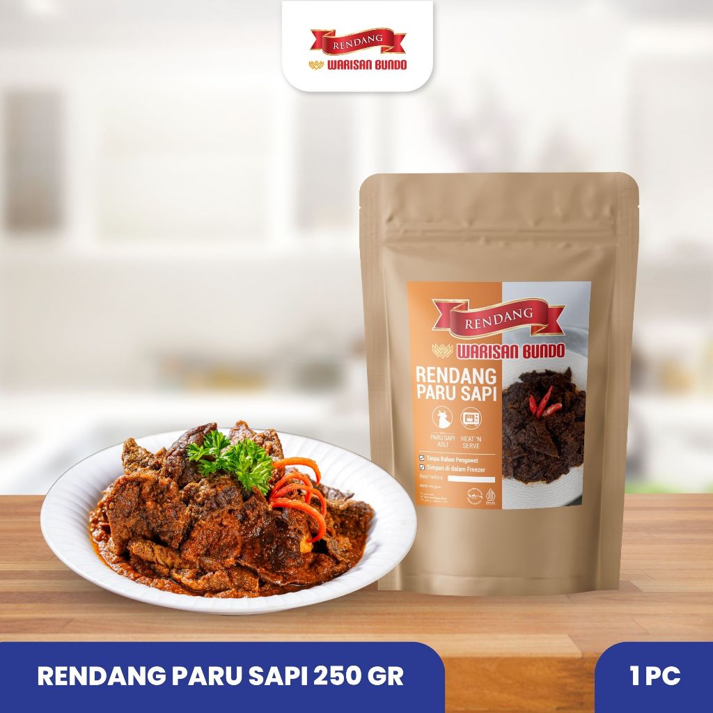 Rendang Paru Sapi  (Basah) Rendang Warisan Bundo