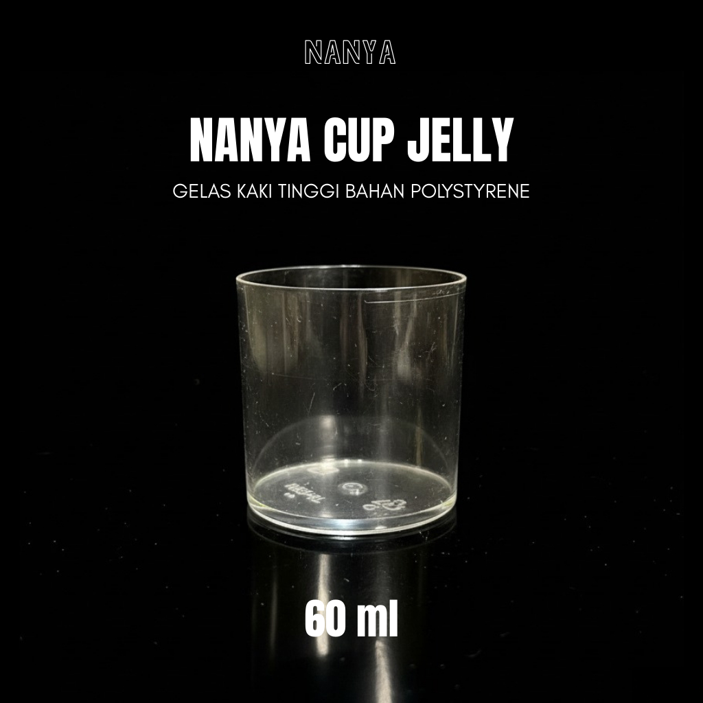 NANYA Cup Bulat Kecil Jelly Wadah Puding Kue Dessert Mini 60 ml Polystyrene BPA Free [20pcs] - 32XYB