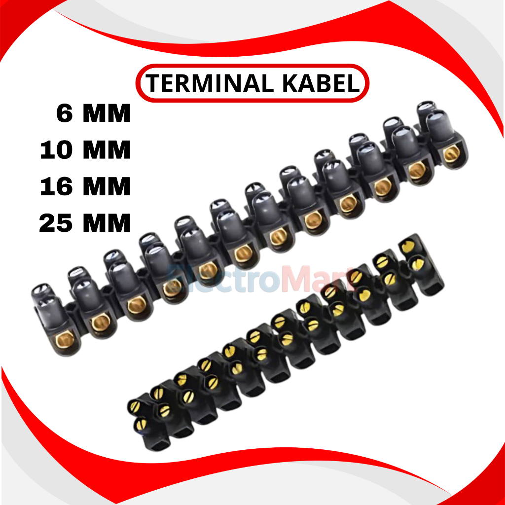 Terminal Kabel Klustin Krustin Rustin 6mm 6A,10mm 10A, 16mm 30A, 25mm 60A / Sambungan Kabel / Penyam