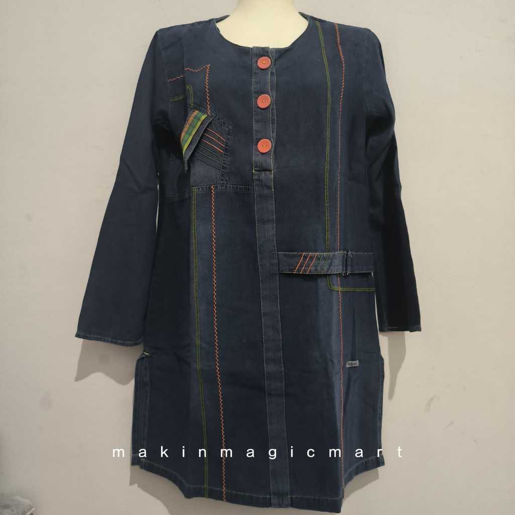 (PL) Pilgrim Atasan Wanita Tunik Jeans | kode AE
