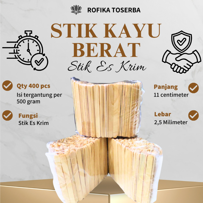 [500gr] Stik Es Krim Tebal Premium | Stik Es Krim Pinus 500gr