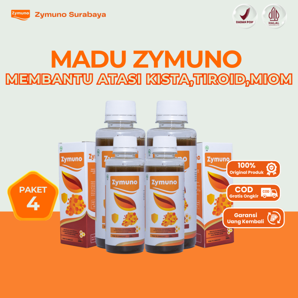 Zymuno - Solusi Atasi Tiroid, Miom & Kista Original 4 Botol