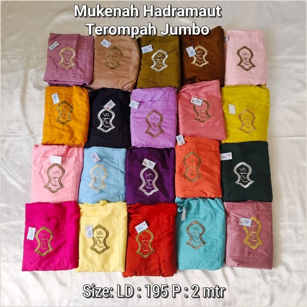 MUKENA HADRAMAUT TERUSAN TEROMPAH BORDIL SAKU|MUKENAH HADRAMAUT JUMBO
