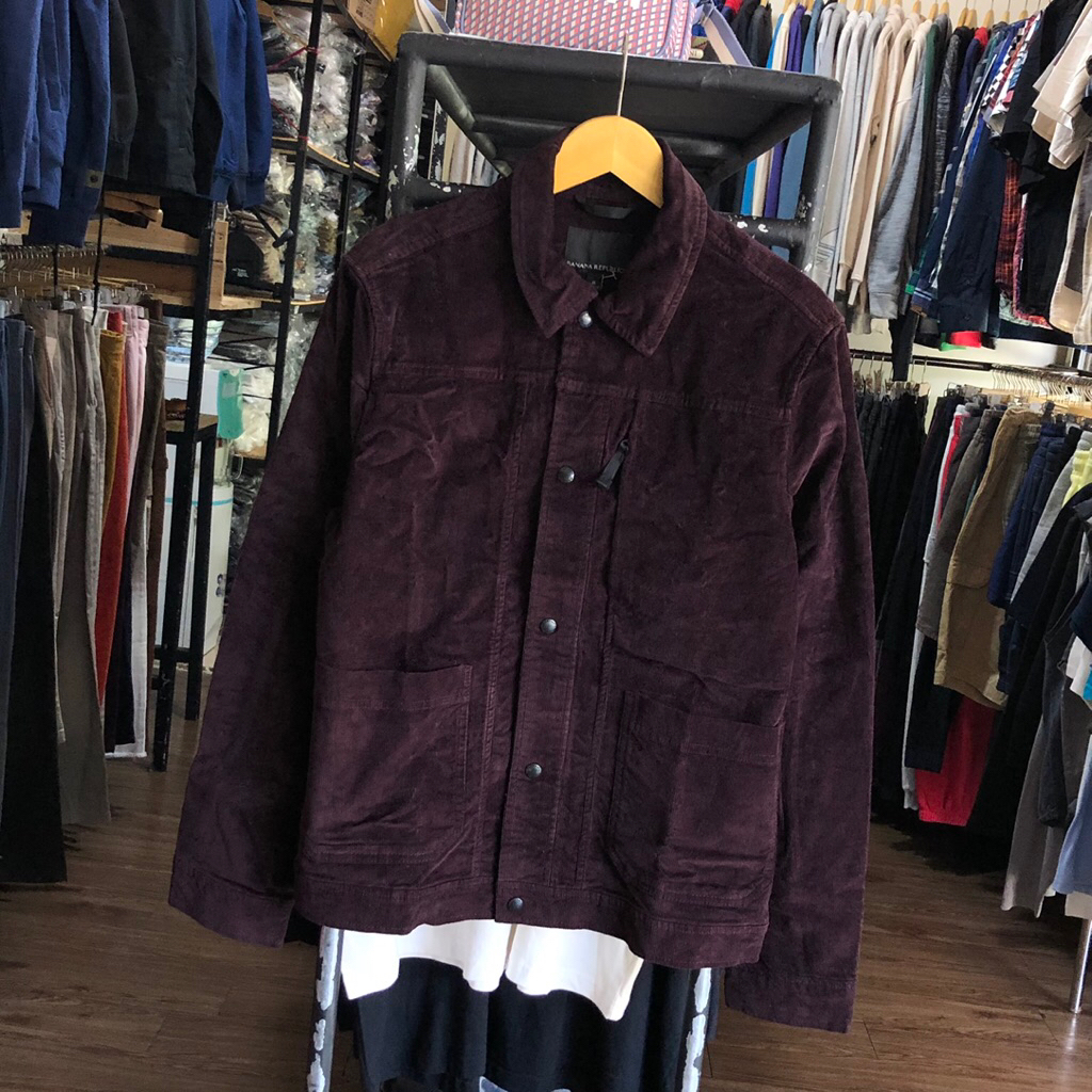 CORDUROY JACKET MAROON BANANA