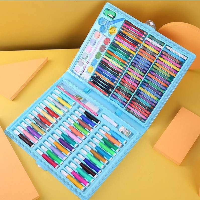 Crayon Set Anak Lengkap 150Pcs Crayon Set Art Kids Perlengkapan Menggambar Mewarnai