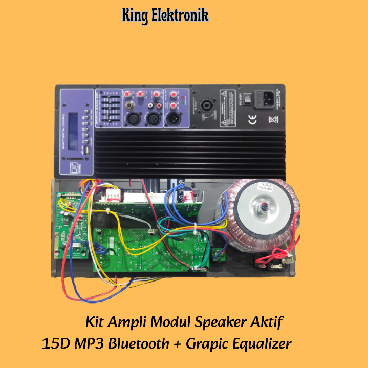 Kit Modul Speaker Aktif 15 D PL21E MP3 Bluetooth Plus Grapic Equalizer 250 Watt