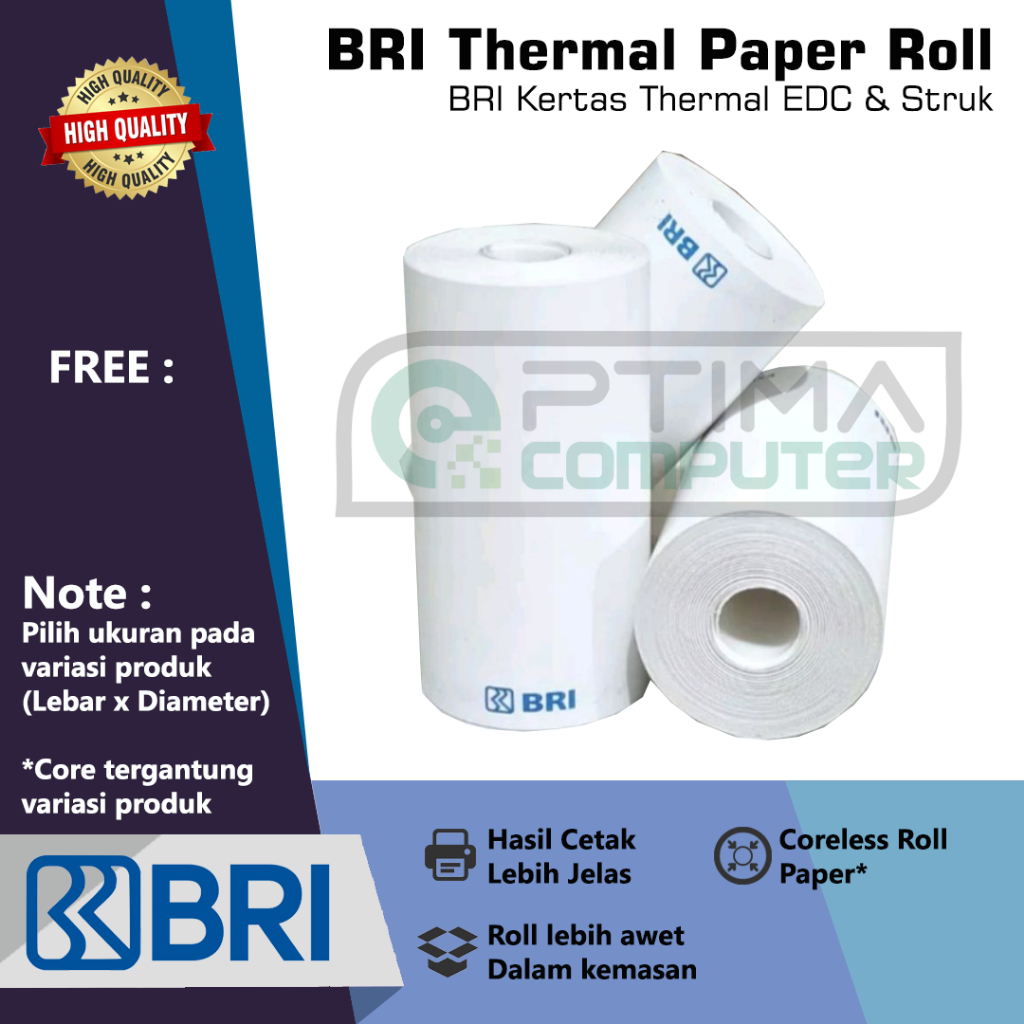 Thermal Paper Roll (Kertas EDC) BRI