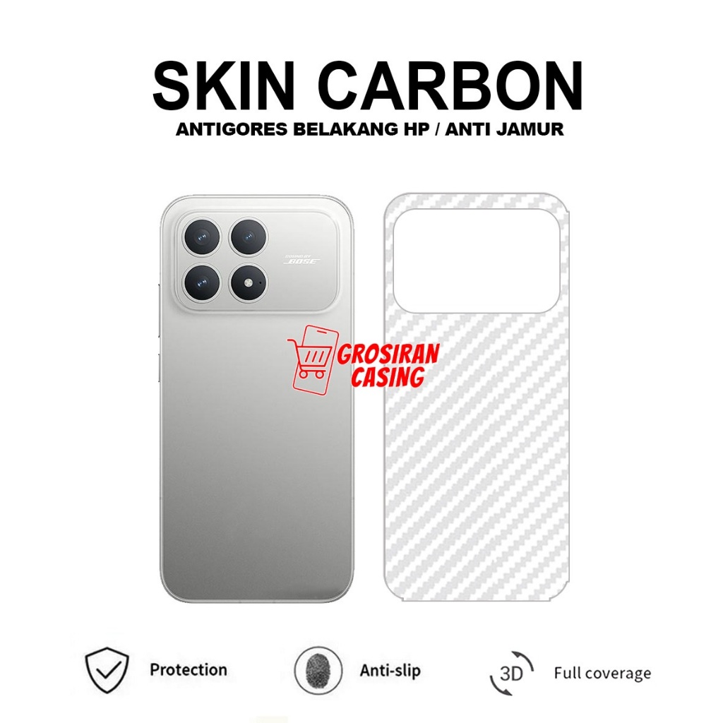 Poco F8 Pro Poco F8 Ultra Skin Carbon 3D Antigores Belakang Skin Carbon Poco F8 Pro Poco F8 Ultra