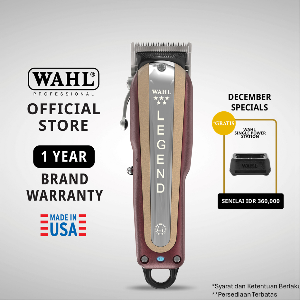 Wahl Legend Cordless Hair Clipper - Alat Cukur, Pemangkas, Alat Perawatan, Potong Rambut, Alat Cukur