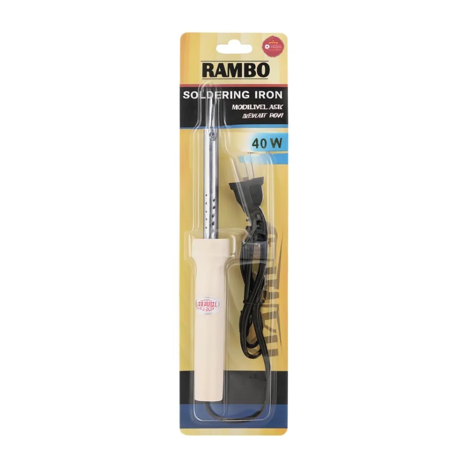 RAMBO Solder Listrik 40 Watt Ujung Lancip / Solder Kayu