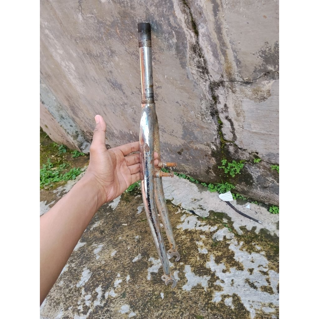 Fork Rigid Steertube 145mm standar untuk Sepeda MTB Federal jadul
