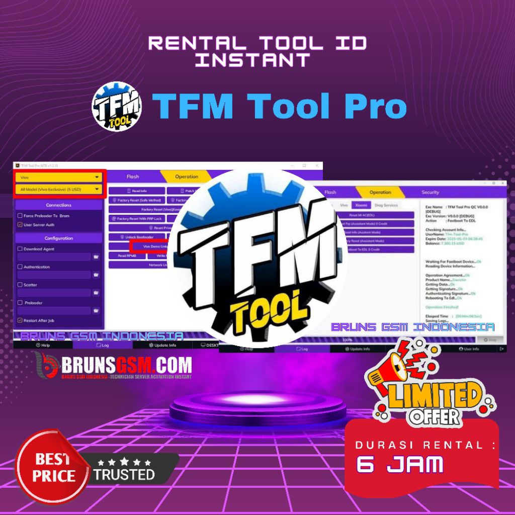 Rental TFM Pro Tool 6 Jam | Sewa TFM Pro Tool 6 Jam