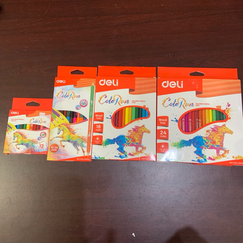 DELI COLORED PENCIL Deli pensil warna Colorun