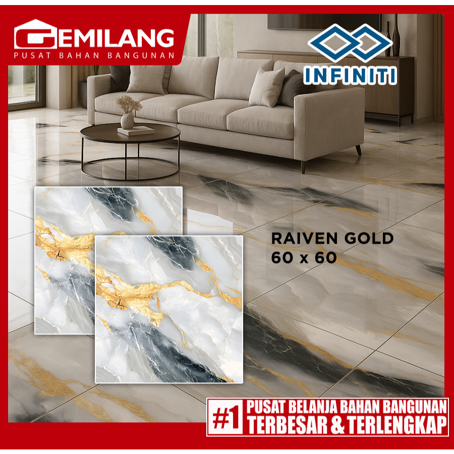 INFINITY GRANIT RAIVEN GOLD 60 x 60