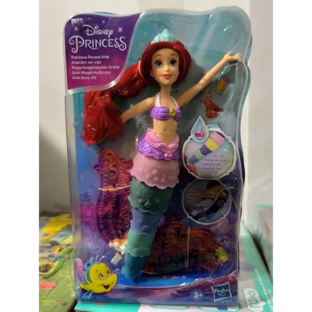 DISNEY PRINCESS RAINBOW REVEAL ARIEL - BONEKA MERMAID ARIEL ORIGINAL