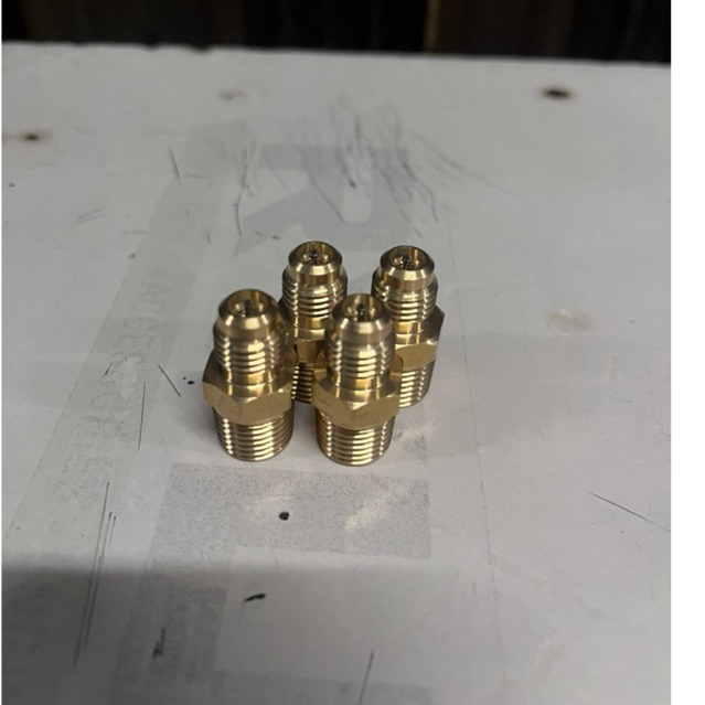 dobel nepel pentil 1/8npt x 1/4sae kuningan
