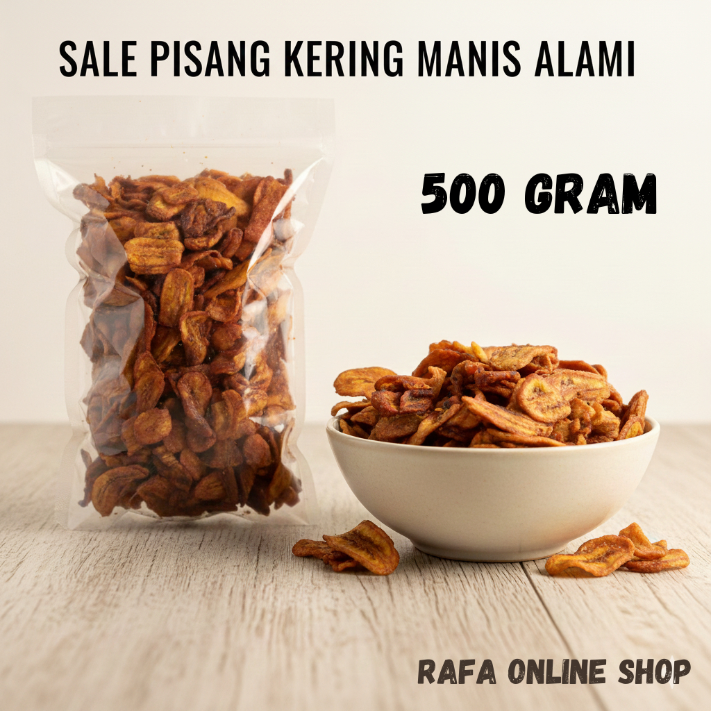 Sale Pisang Kering - Manis dan Renyah 500 Gram