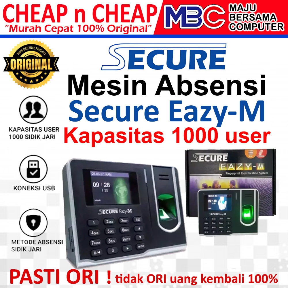 Mesin Absen Secure Eazy M - Mesin Absen Sidik Jari