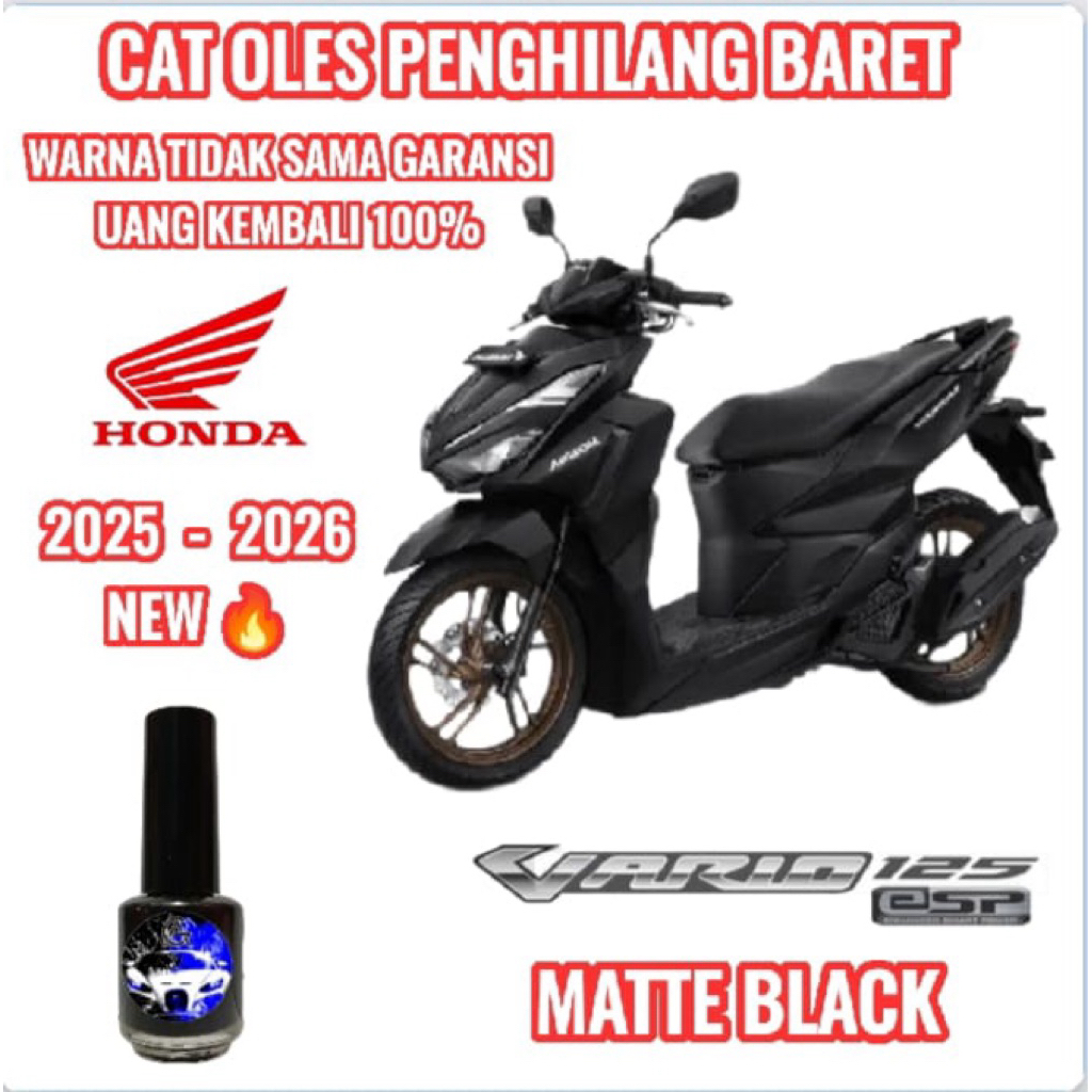 CAT OLES PENGHILANG BARET KENDARAAN MOTOR HONDA VARIO STREET 125 MATTE BLACK HITAM DOFF TERMURAH BIS